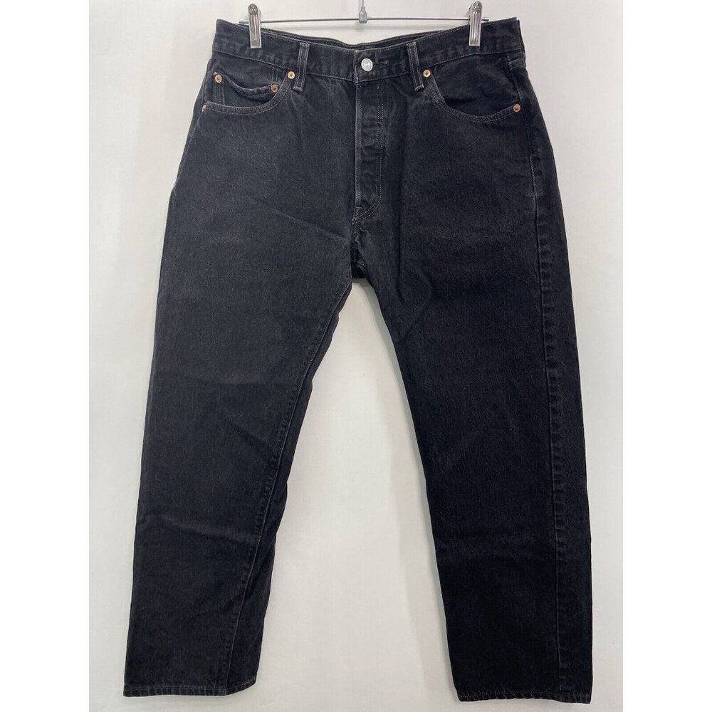 Levi's Black Straight  501 Jeans Classic Fit